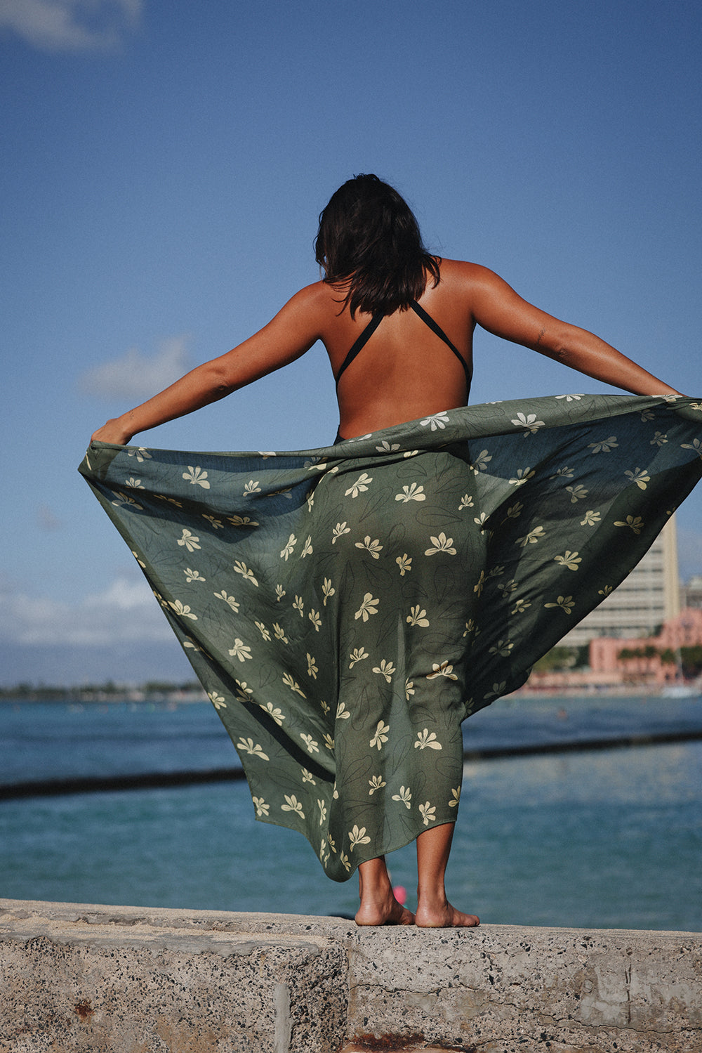 Naupaka Pareo in Green
