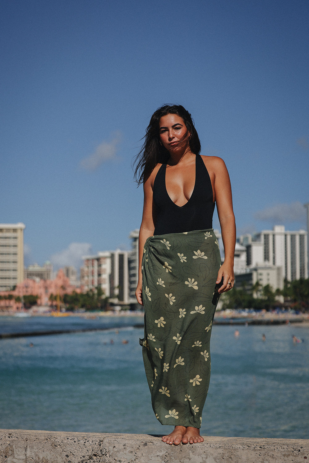 Naupaka Pareo in Green