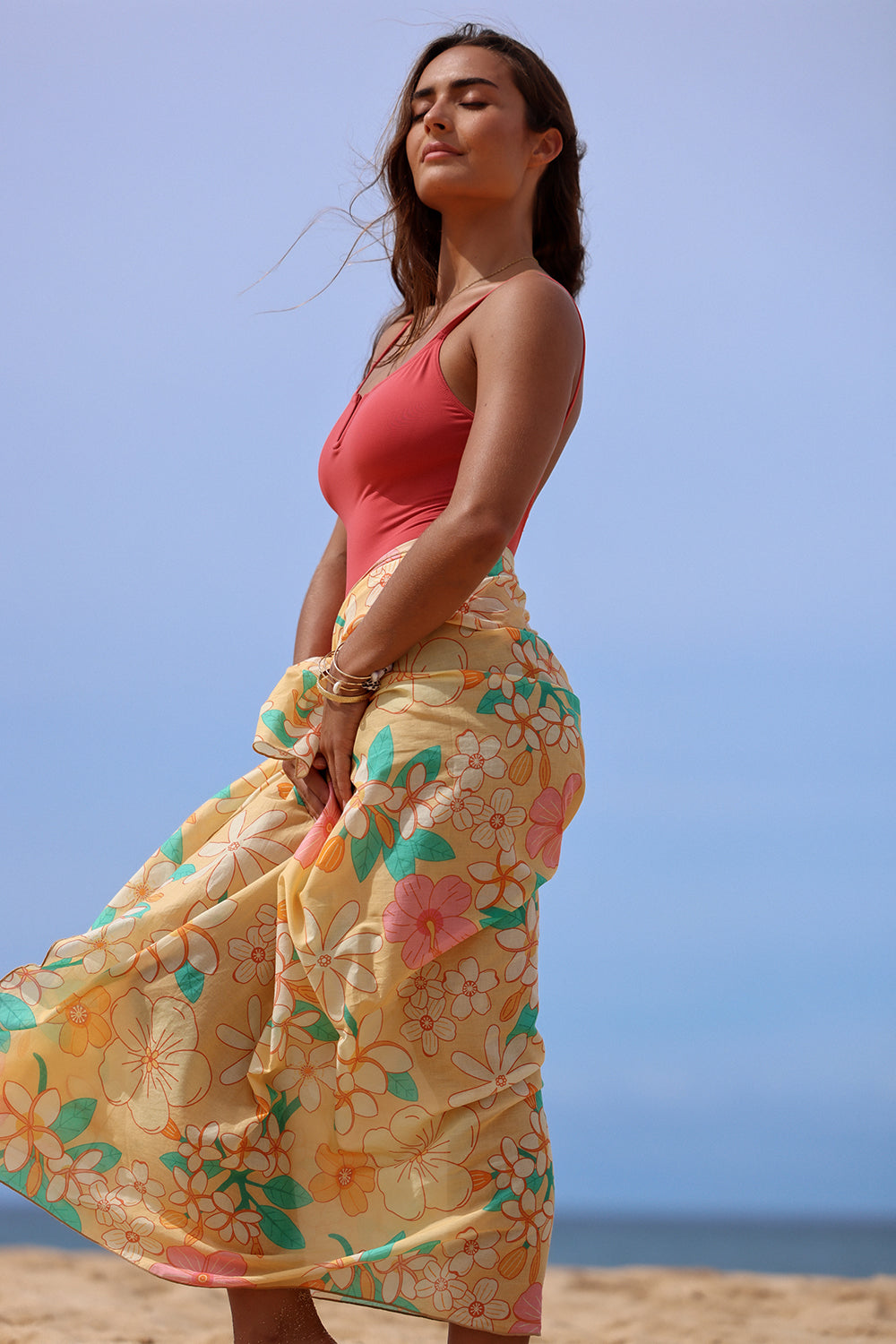 Kailua Blooms Organic Cotton Pareo