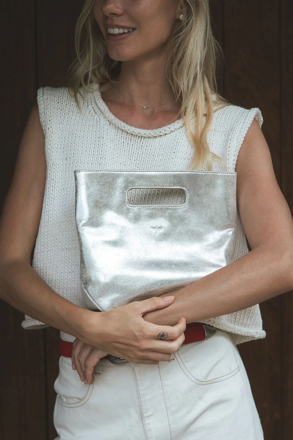 CLHEI Hali Bag in Metallic Silver