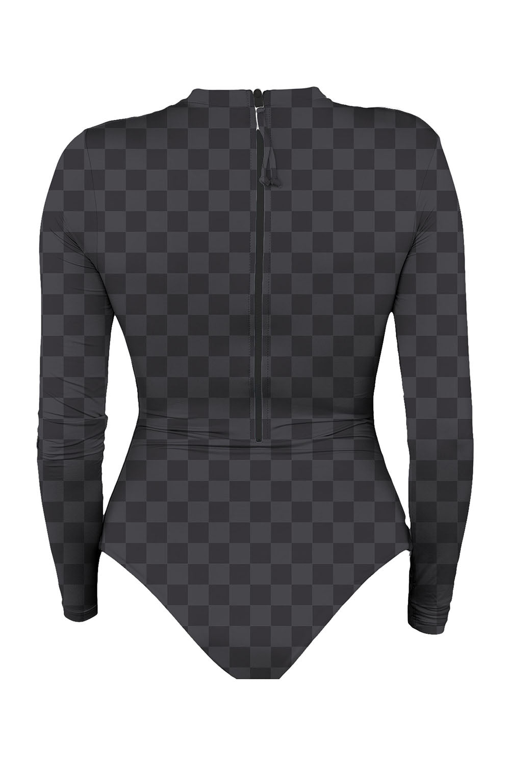 Mai Deluxe Long Sleeve Bodysuit in Onyx Check- Last One