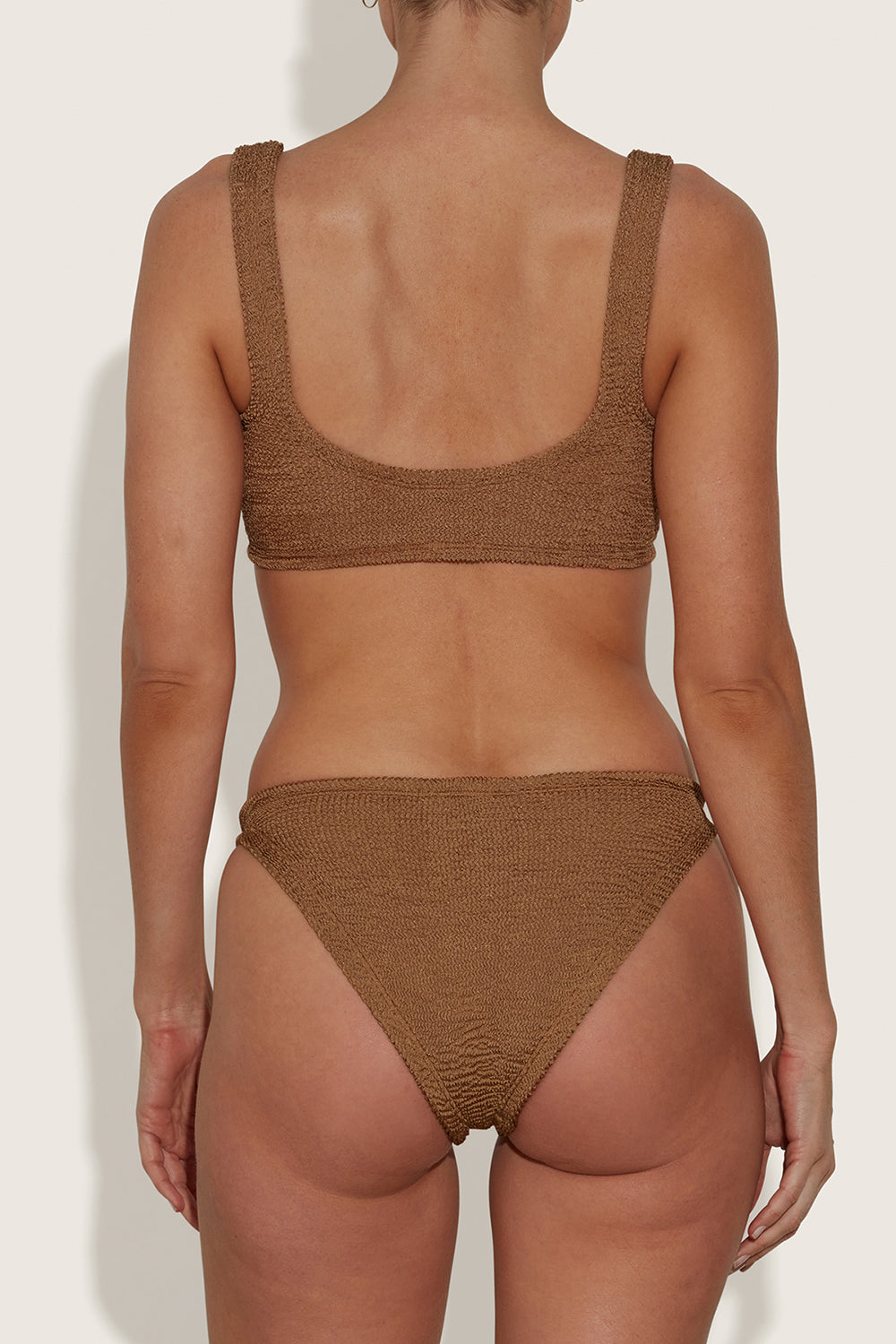 Hunza G Xandra Bikini in Metallic Cocoa