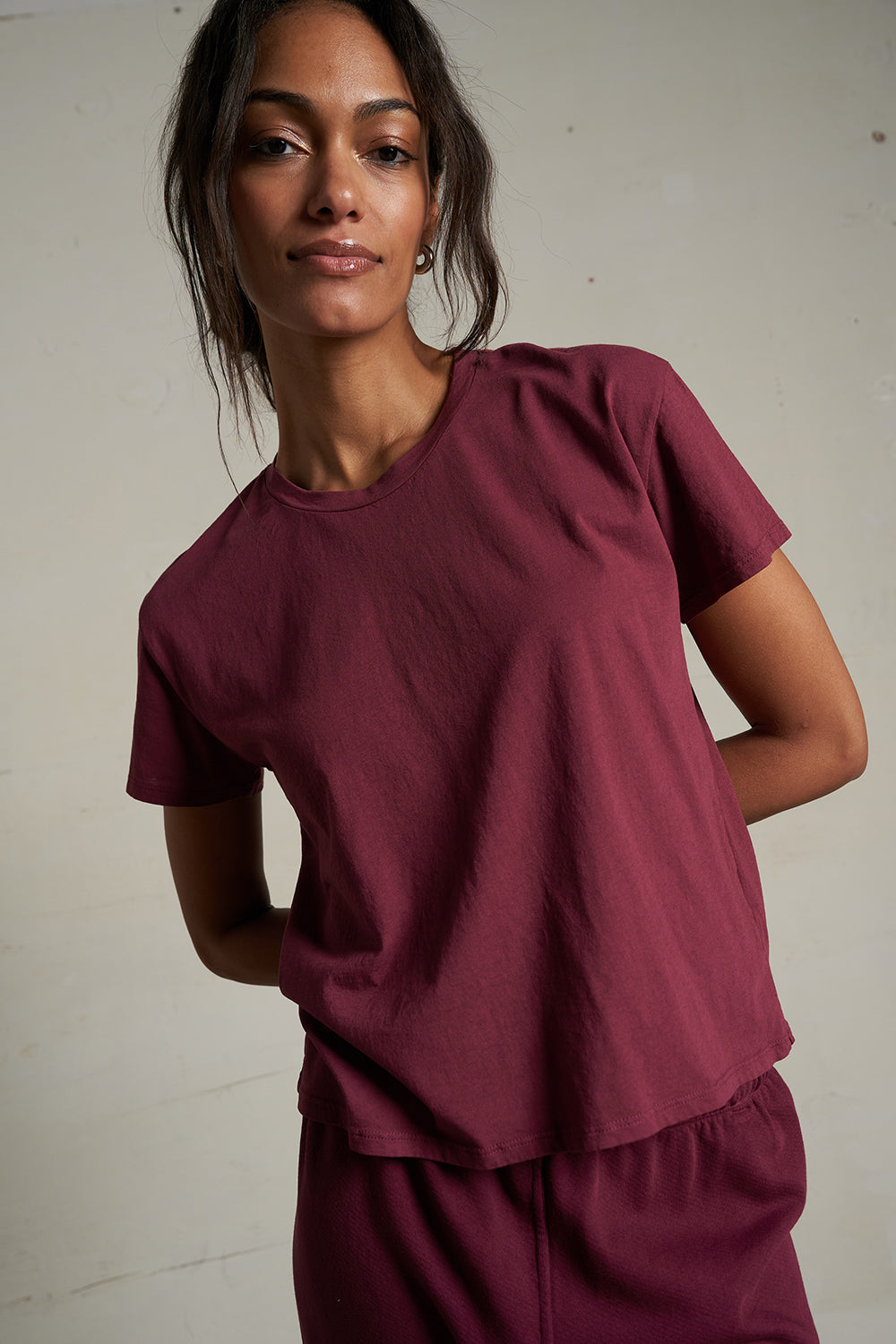 Harley Tee in Dark Burgundy