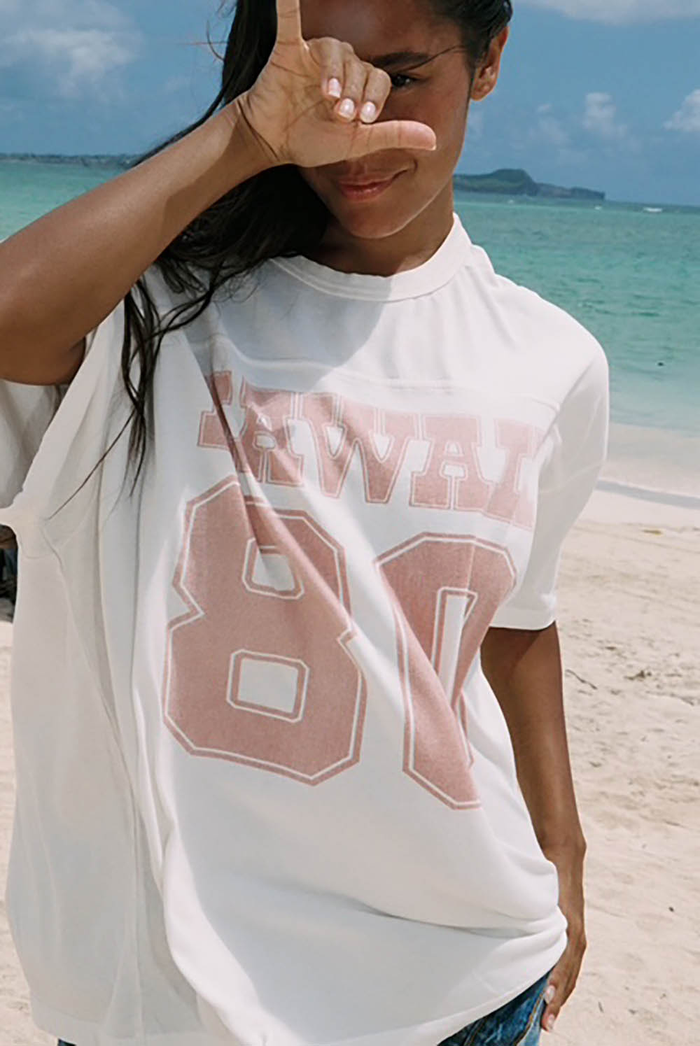Vintage for Peoples Hawai'i 80 Tee in Butter Off-White