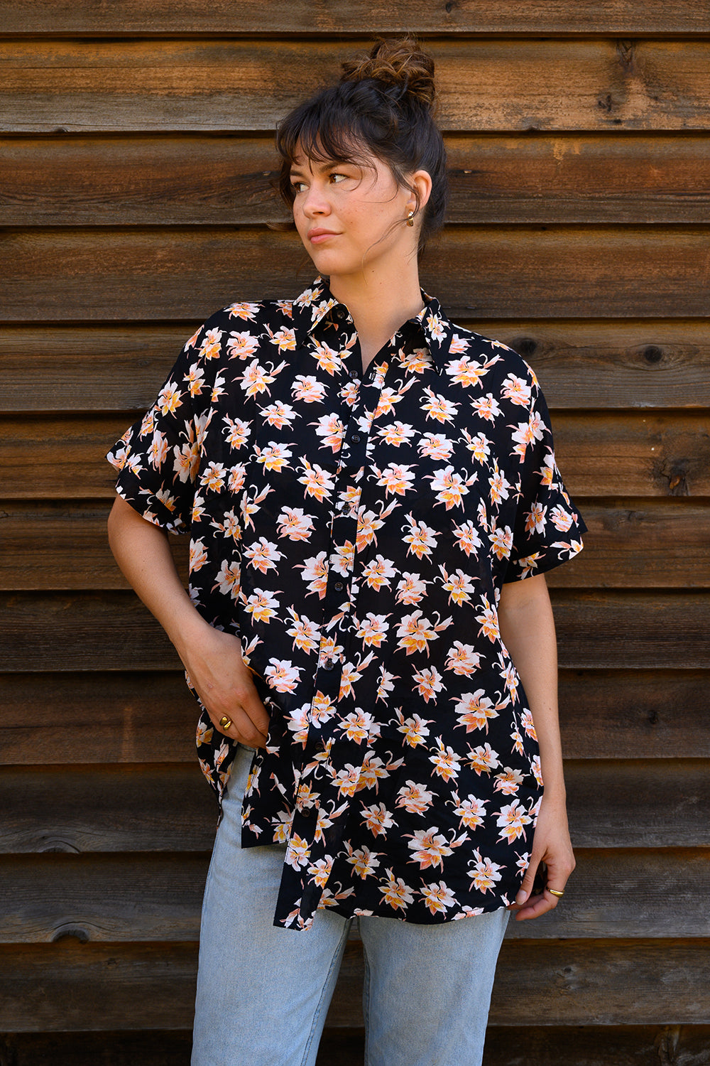 ACACIA *EXCLUSIVE* Mombasa Top in Black Vintage Aloha