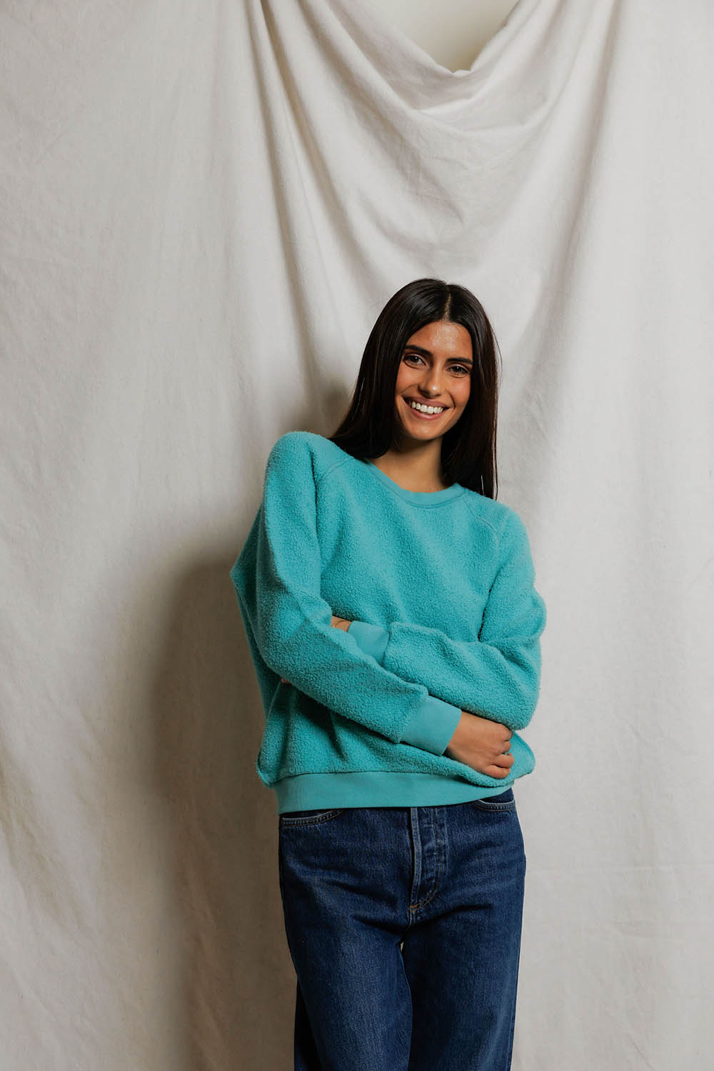 Ziggy Sweatshirt in Teal Blue