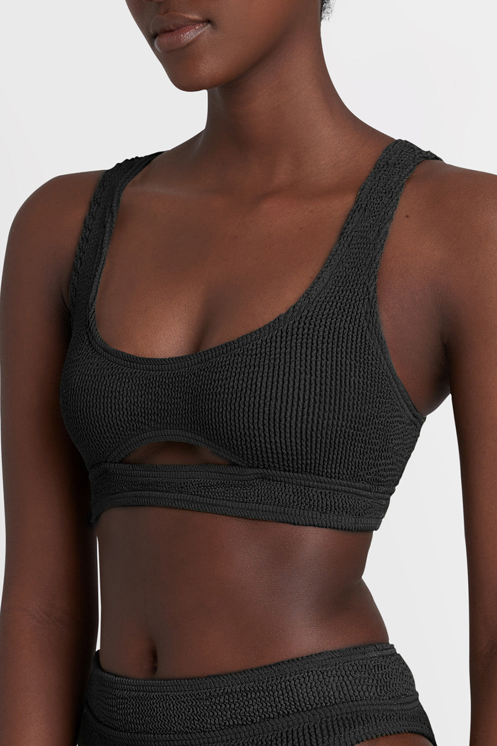 Bond-Eye Sasha Crop Top in Eco Black