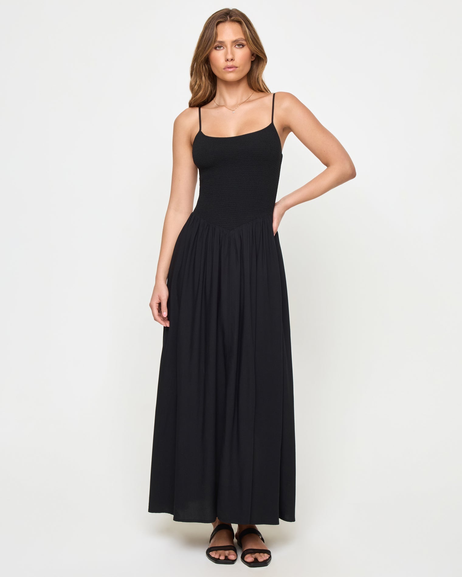 misha maxi dress MISHA Ophelia Jersey Plunge Maxi Dress