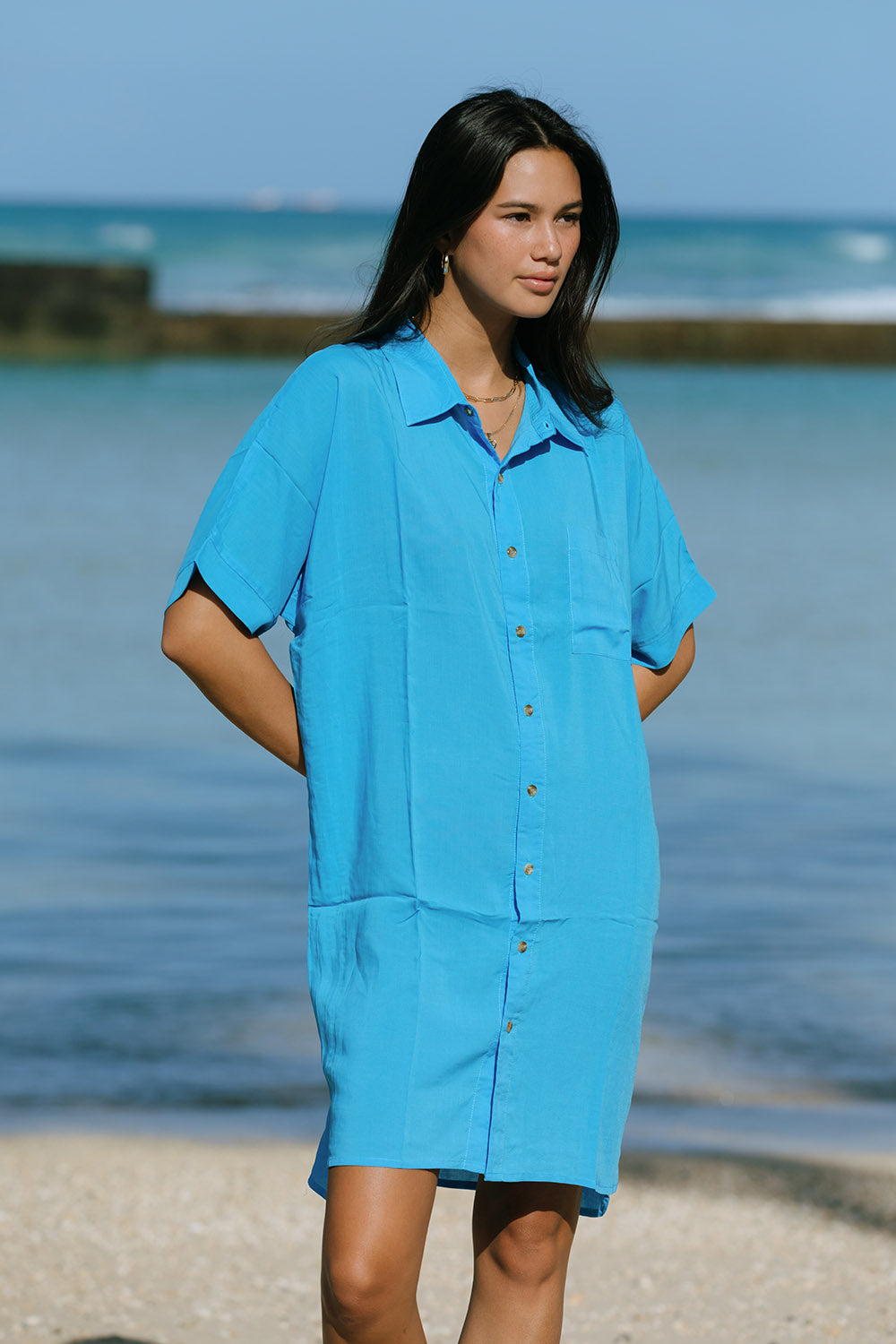 Mai Dylan Dress in Azure