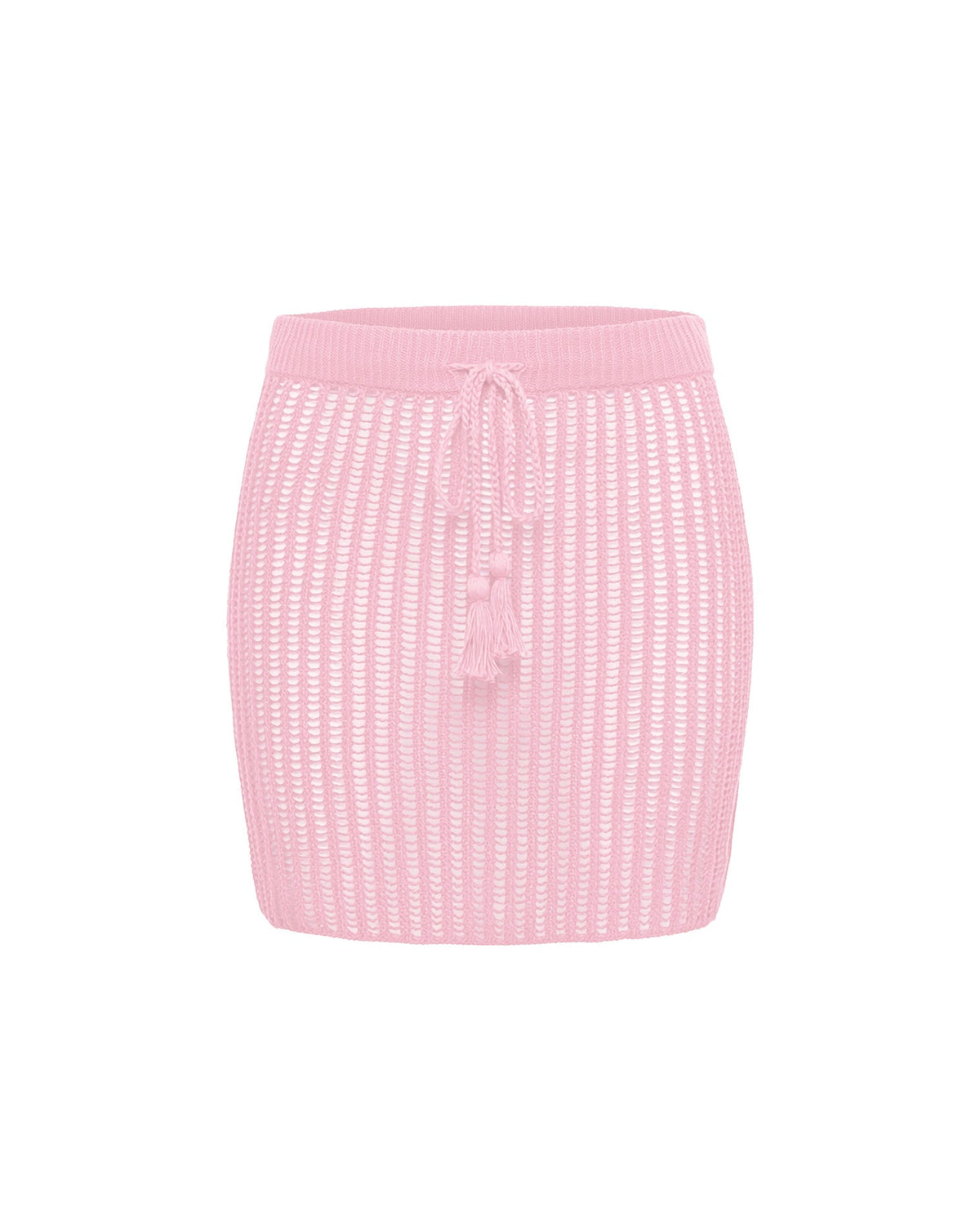 LSPACE Sander Skirt in Rosewater, off-model flat lay.