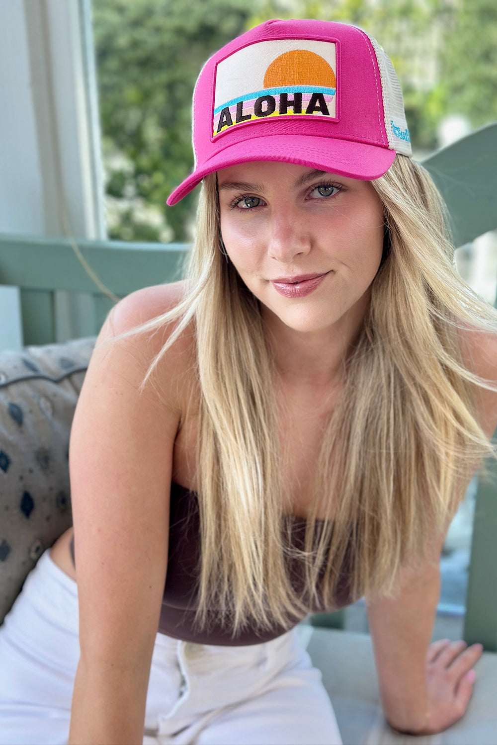 Soulbyrd Aloha Trucker Hat in Pink