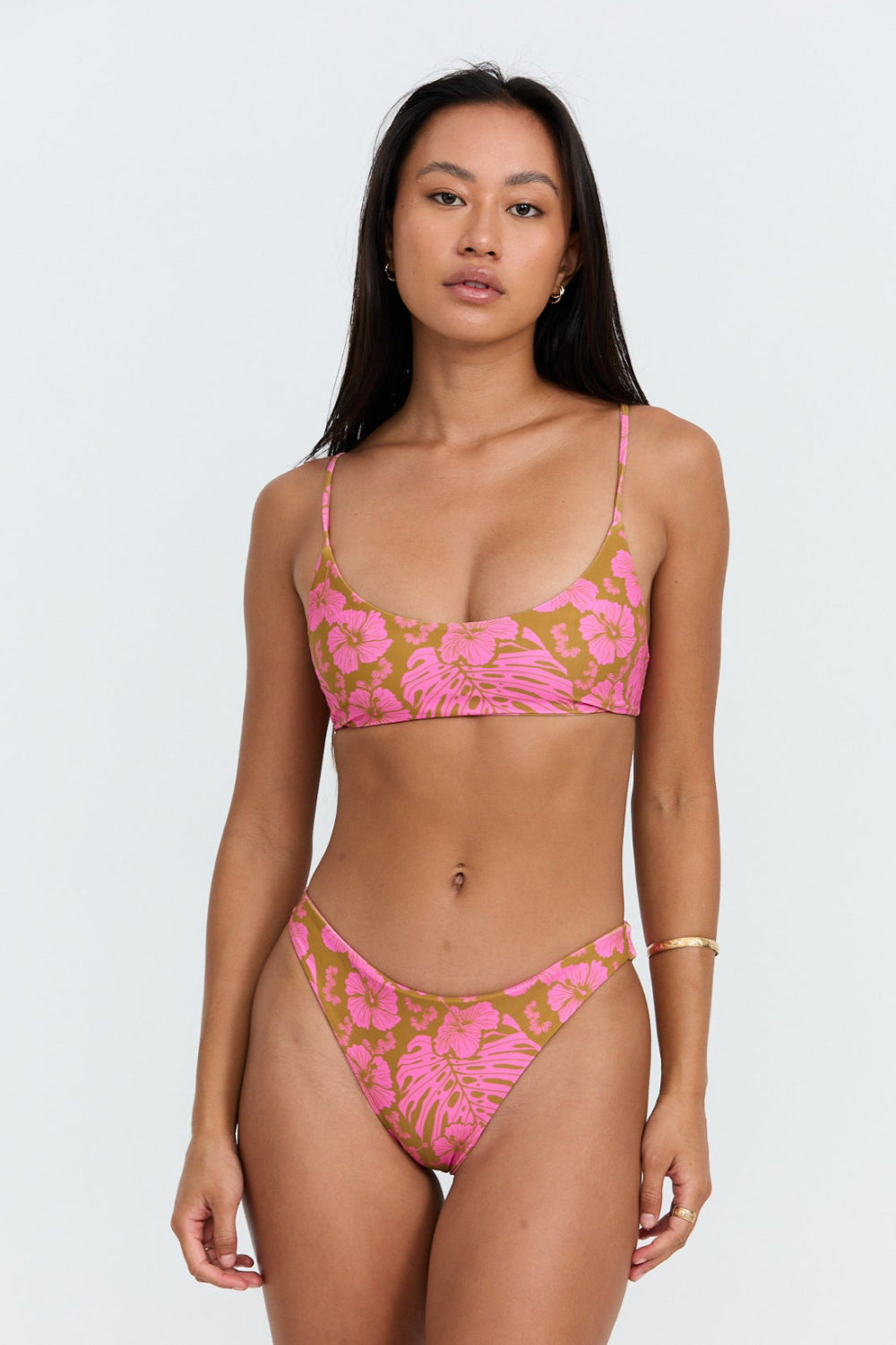 Benoa Swim Babe Top in Garden – Society Bikini Hawaii