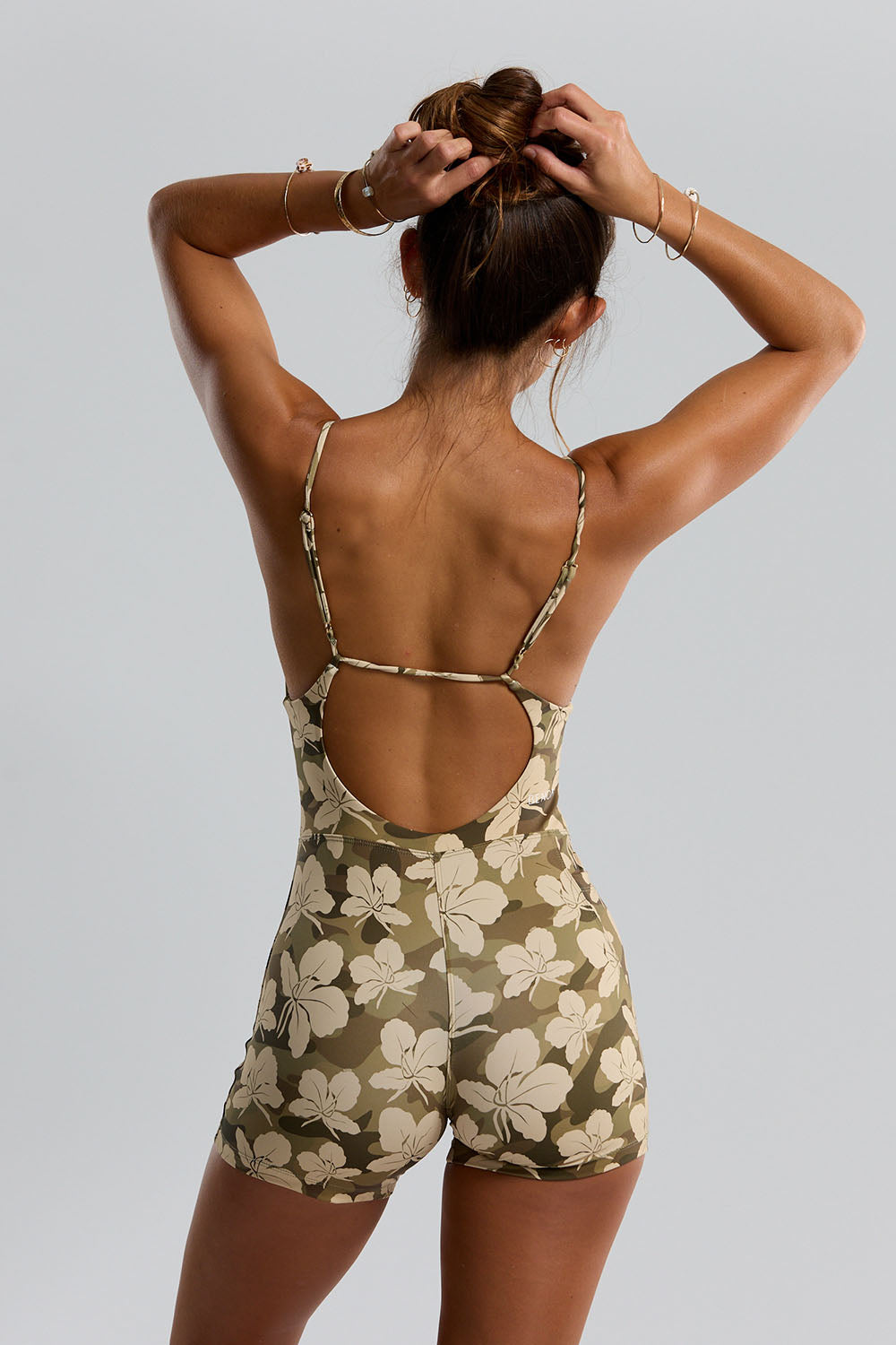 Benoa Active Brynn Romper in Camo Ginger