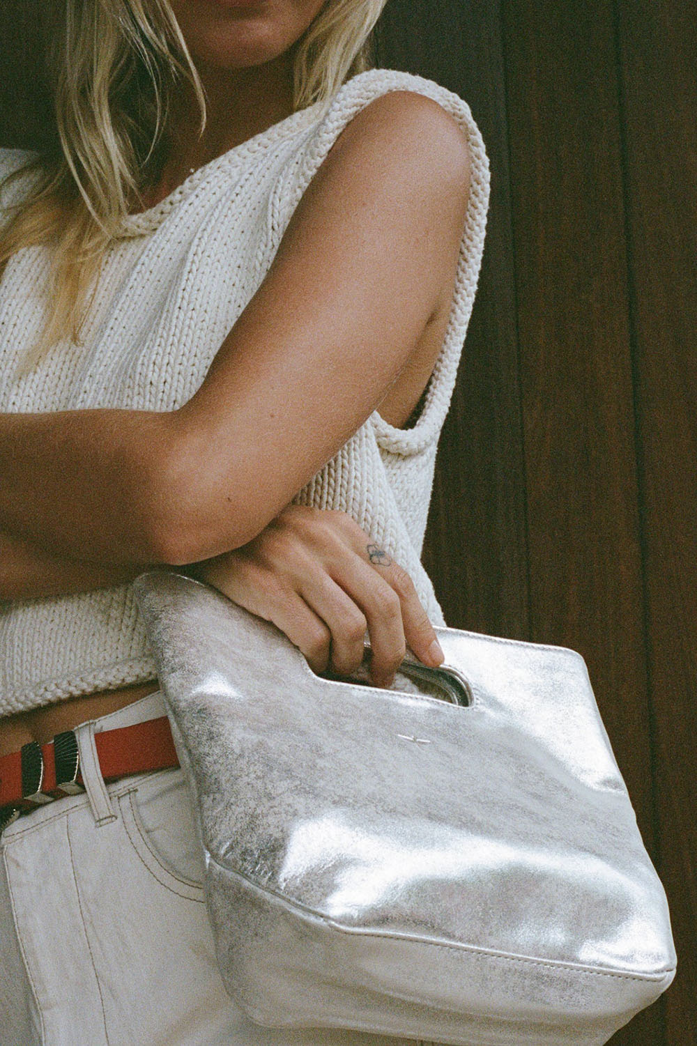 CLHEI Hali Bag in Metallic Silver