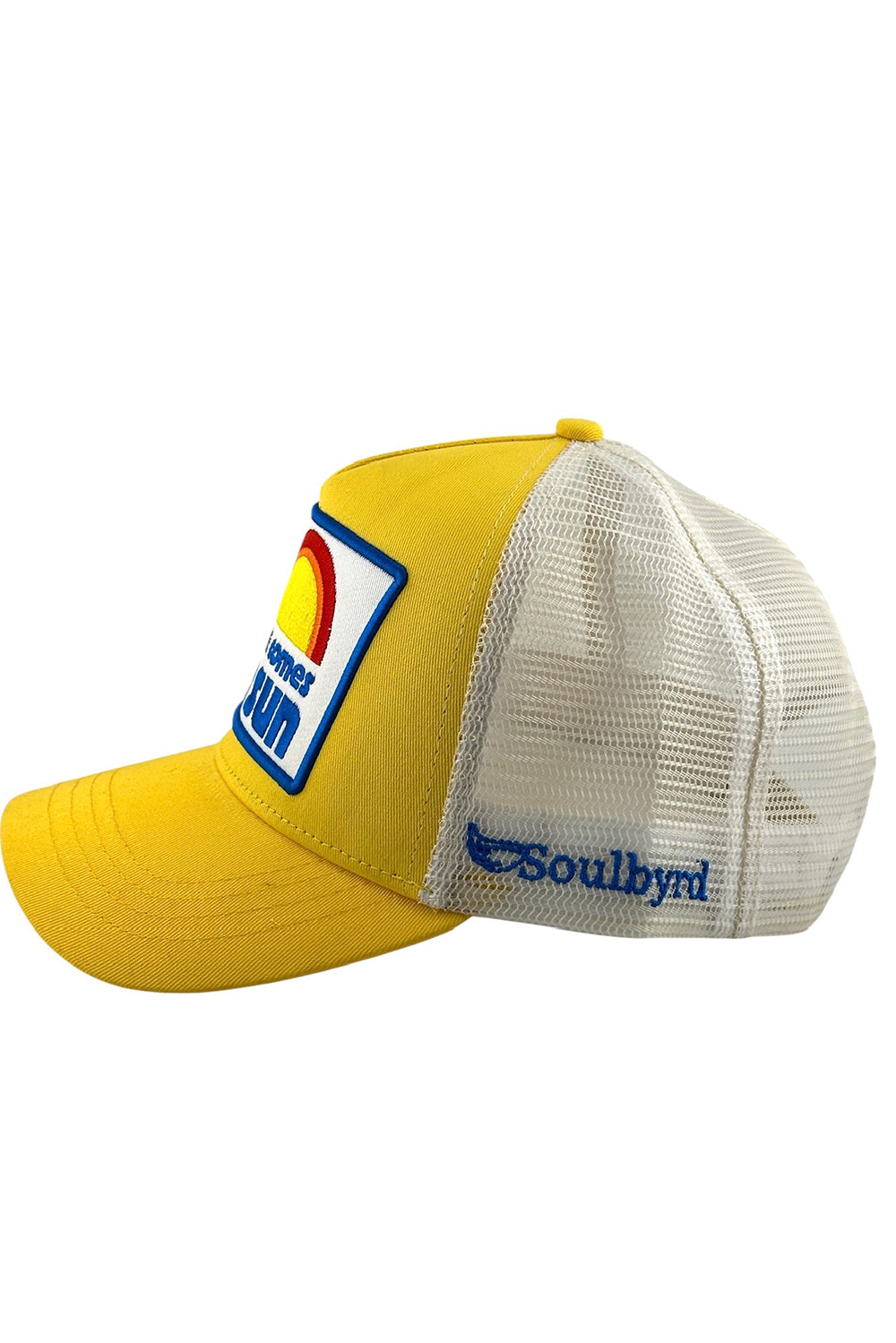 Soulbyrd Here Comes the Sun Trucker Hat in Yellow