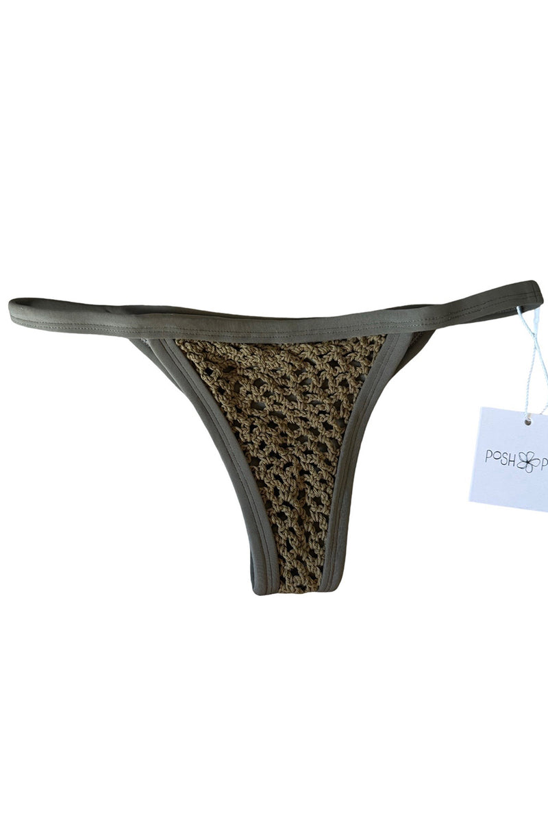 Posh Pua Kainalu Crochet Bottom in Olivine – Society Bikini Hawaii