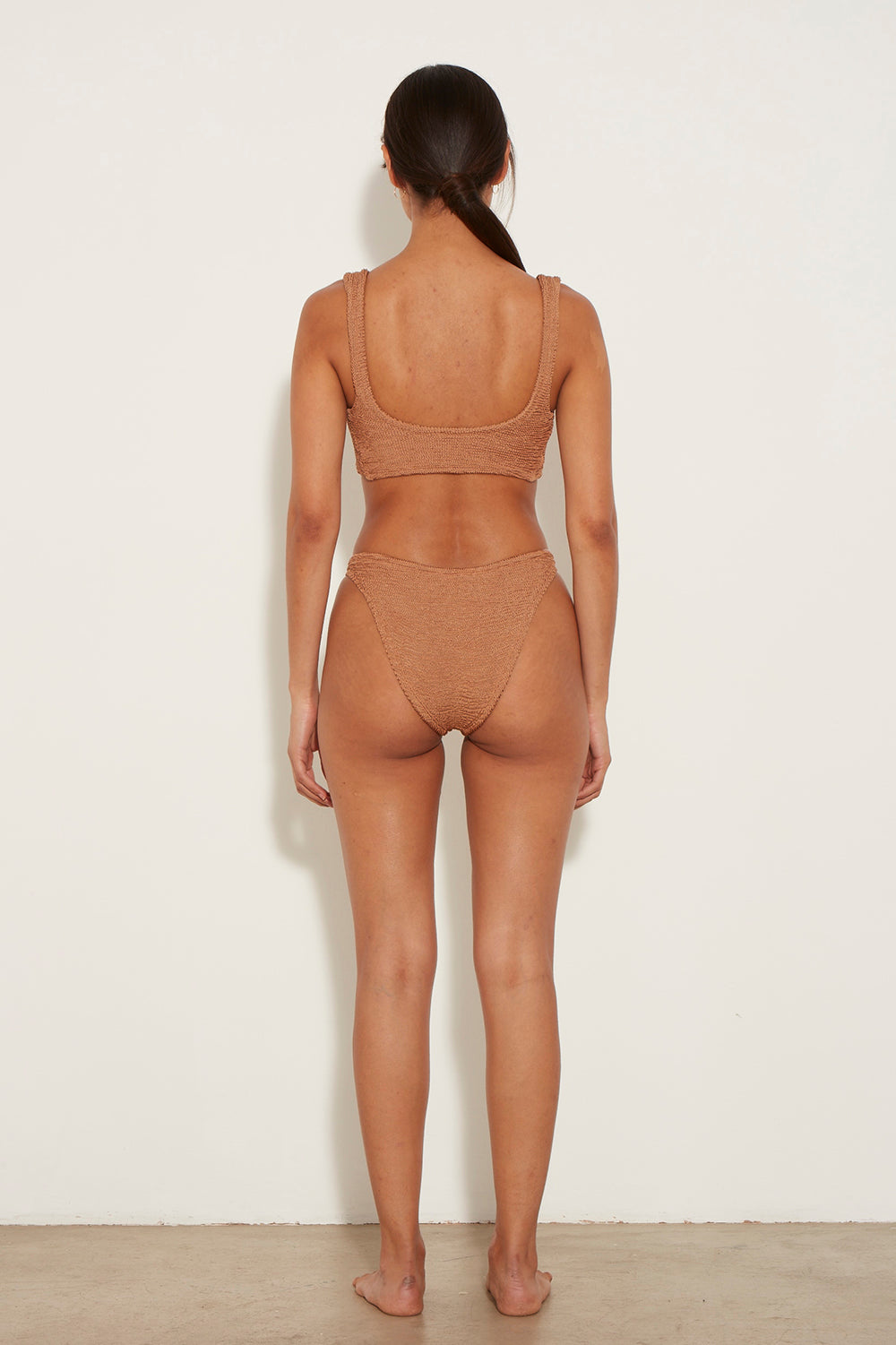Hunza G Juno Bikini in Metallic Cocoa