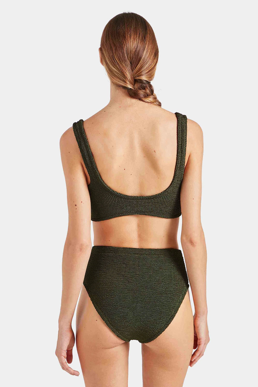 Hunza G Nadine Bikini in Metallic Khaki
