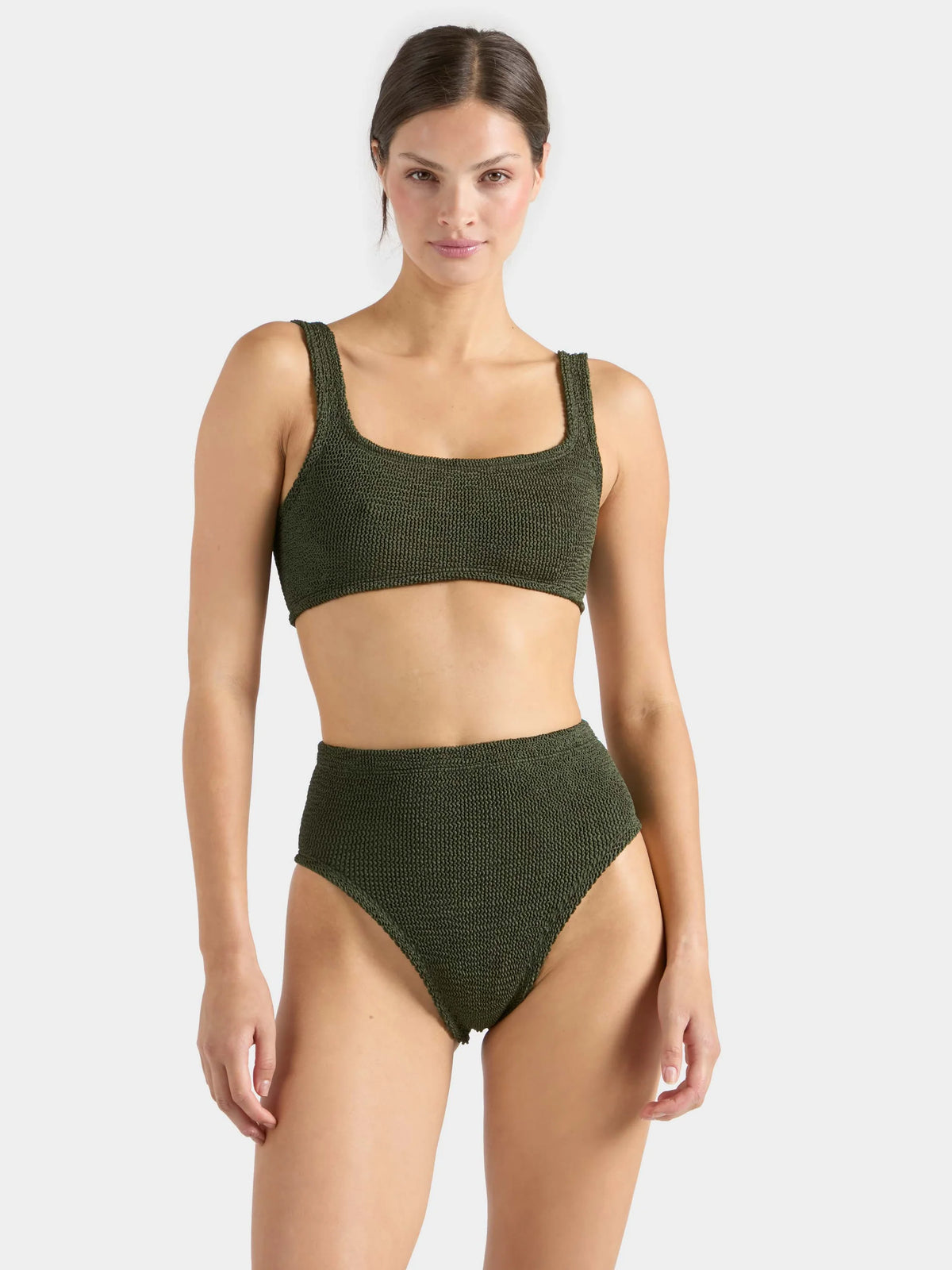 Hunza G Patricia Bikini in Metallic Khaki