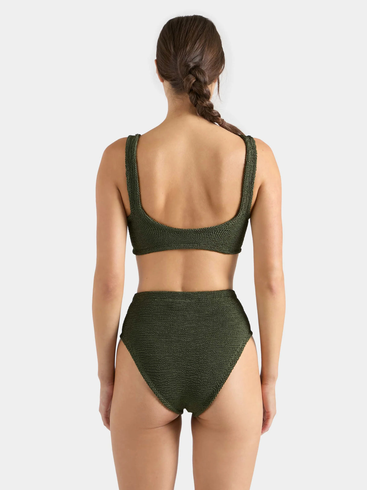 Hunza G Patricia Bikini in Metallic Khaki