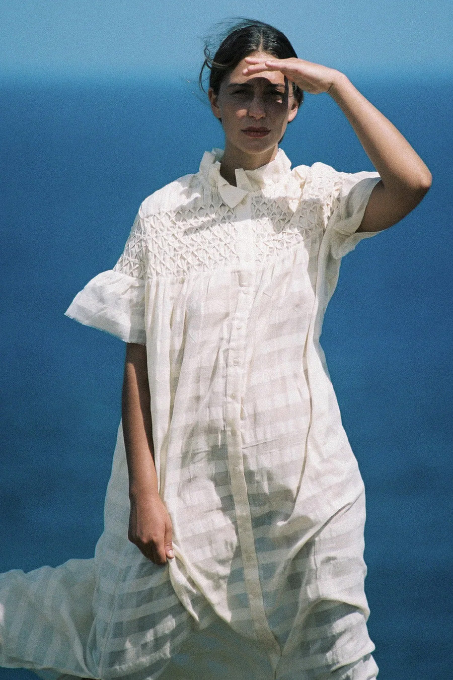 Olympia Etal Isabel Dress in Natural Check- Last One