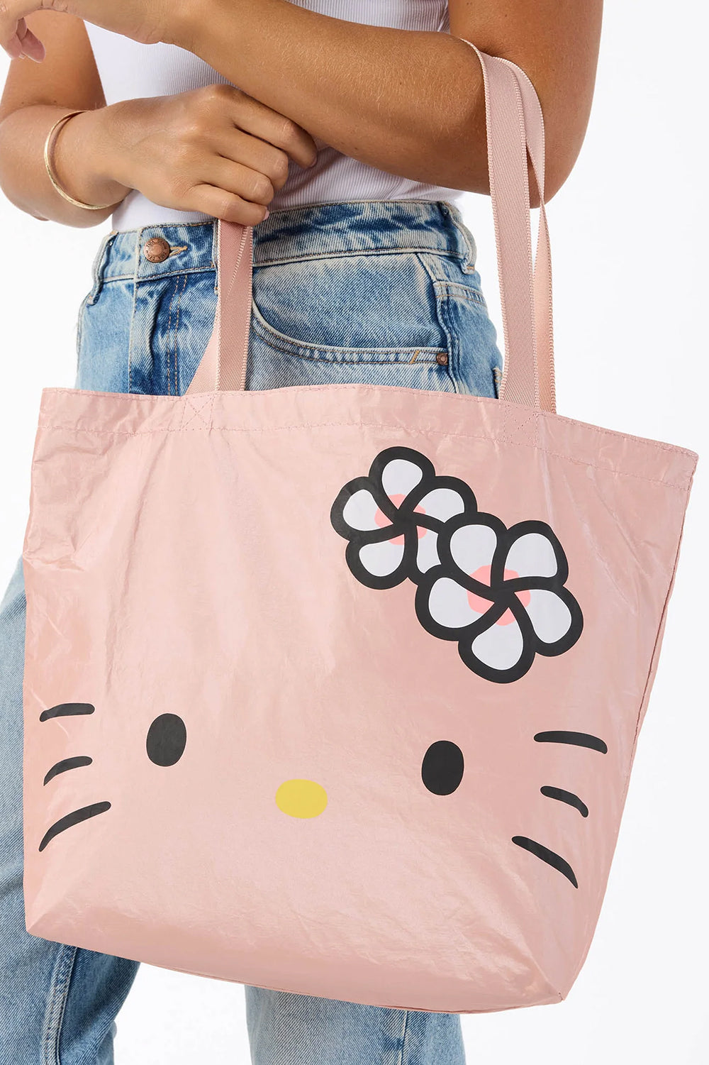 ALOHA Collection HELLO KITTY Kitty Face Reversible Tote in Rosey