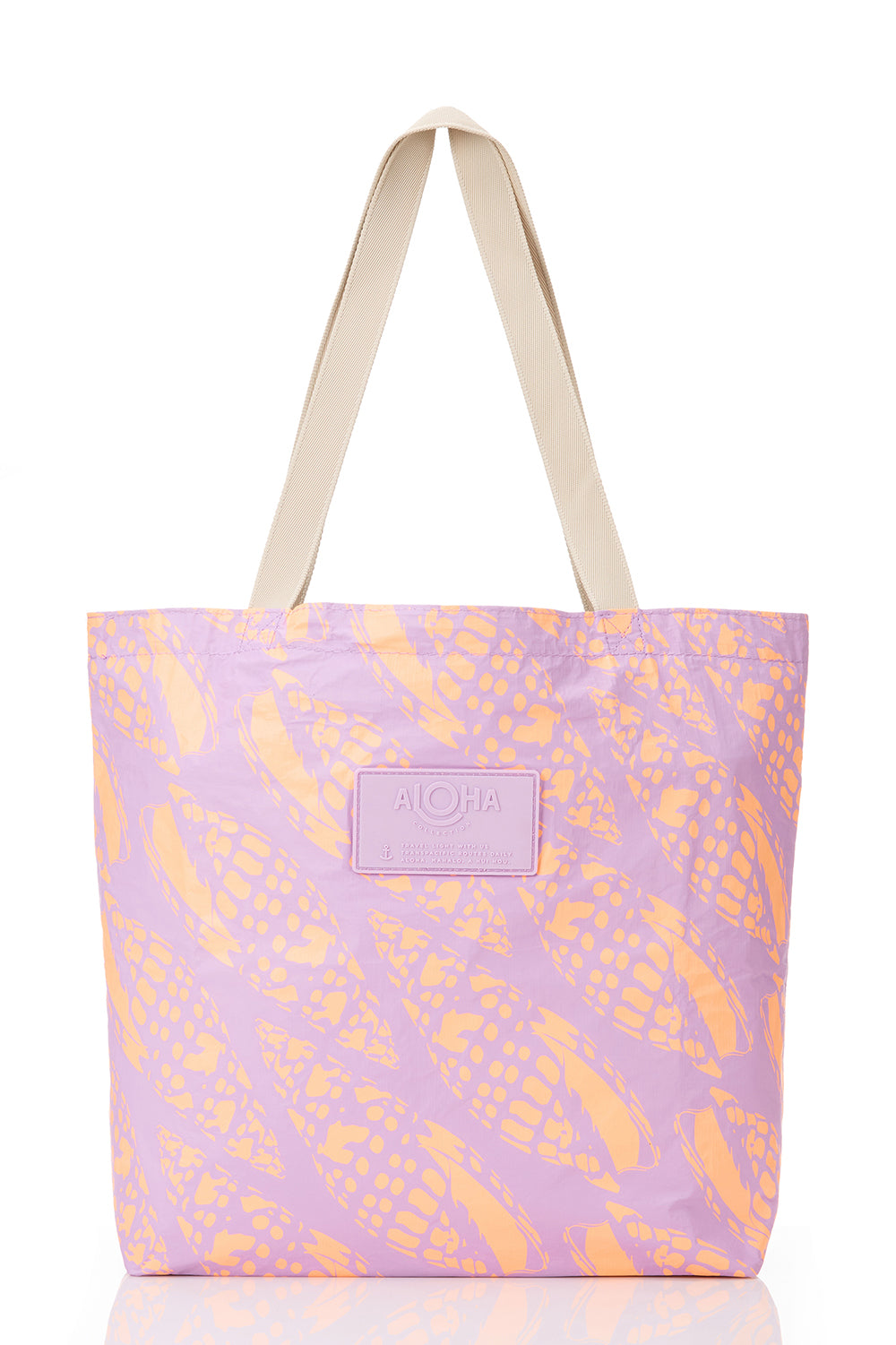 ALOHA Collection Miter Lineup Reversible Tote in Nectarine