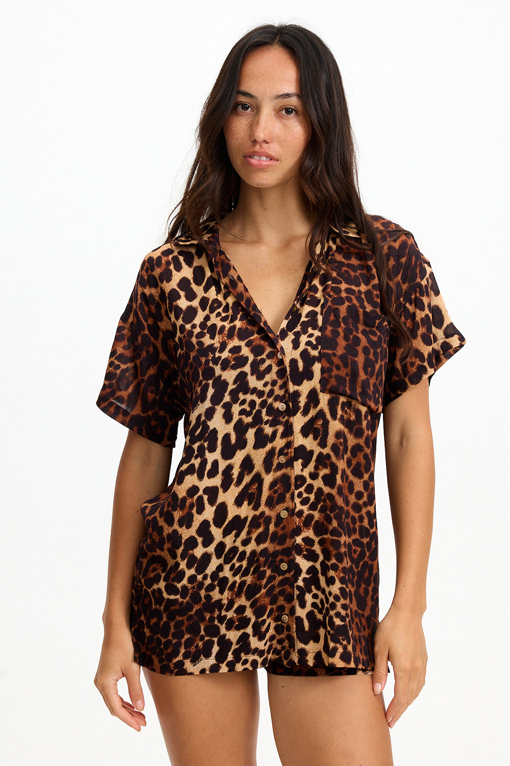 Benoa Swim | Aloha Shirt Dress in Sahara | Designer Swimwear & Accessories By Society Bikini Hawaii