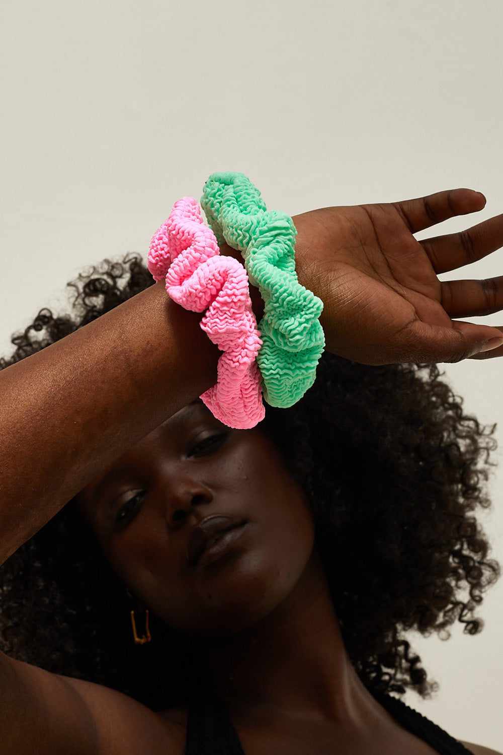 Hunza G Hair Scrunchie in Bubblegum