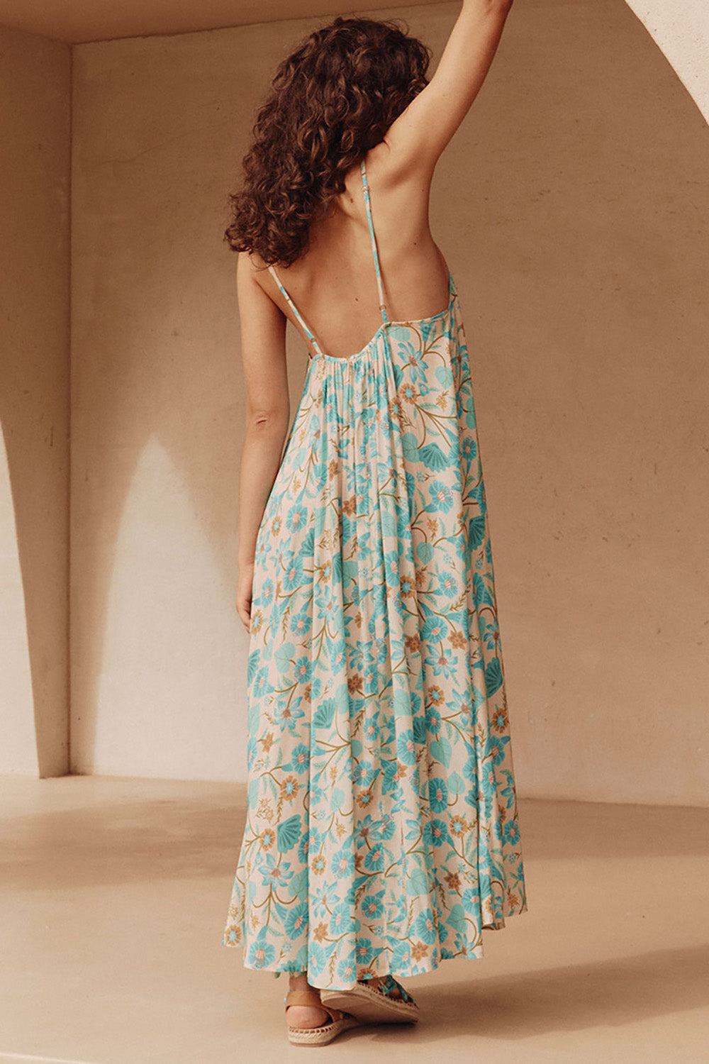 SPELL Goldie Strappy Maxi Dress in Lagoon- Last One Society Bikini Hawaii SPELL Goldie Strappy Maxi Dress in Lagoon- Last One Society Bikini Hawaii