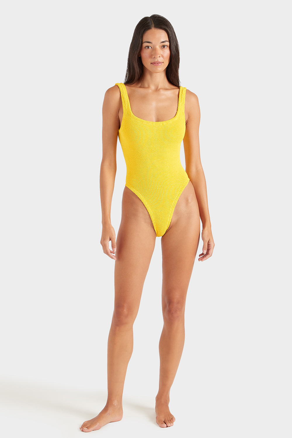 Hunza G Square Neck One Piece in Sunflower