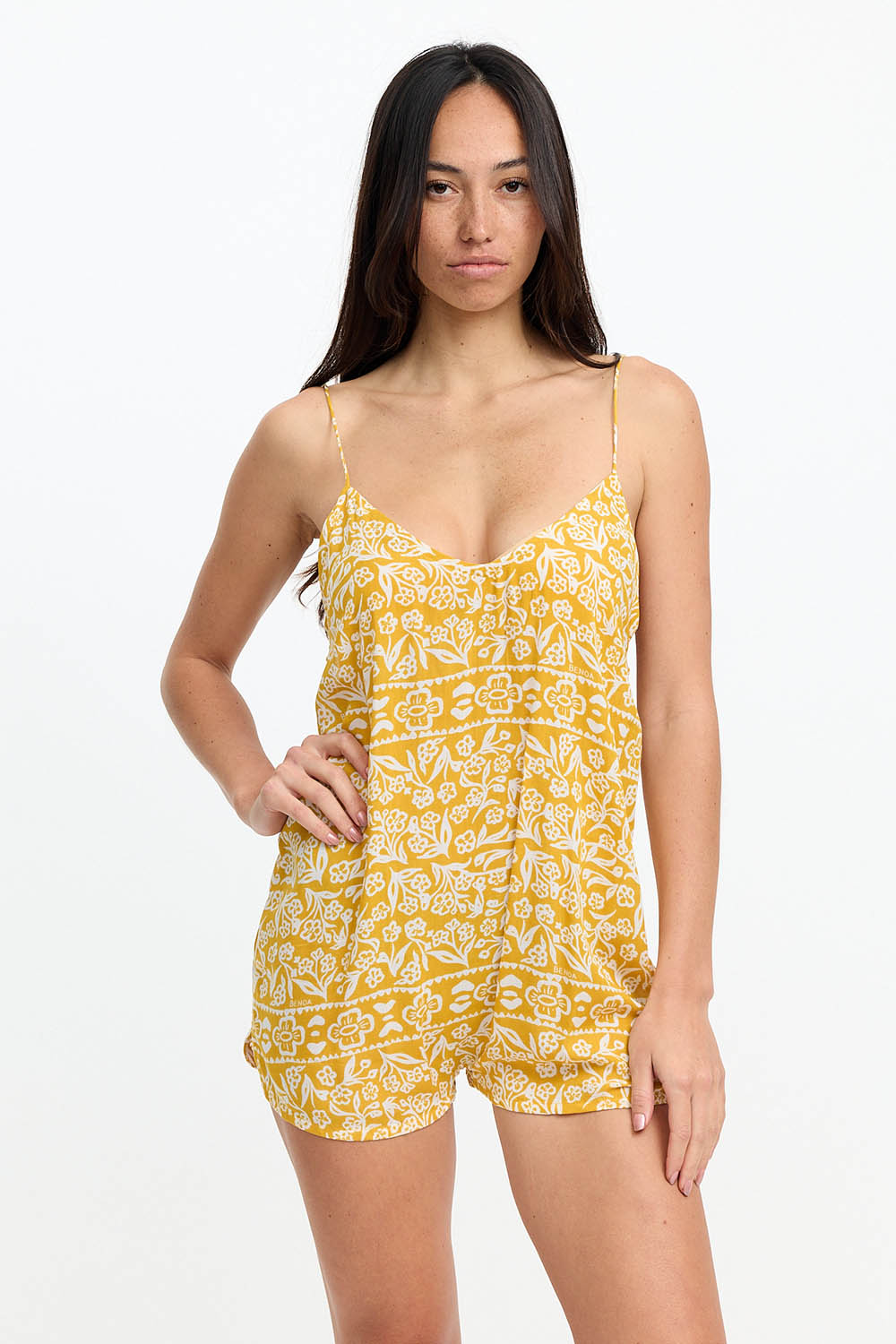 Benoa Swim May Romper in Goldie