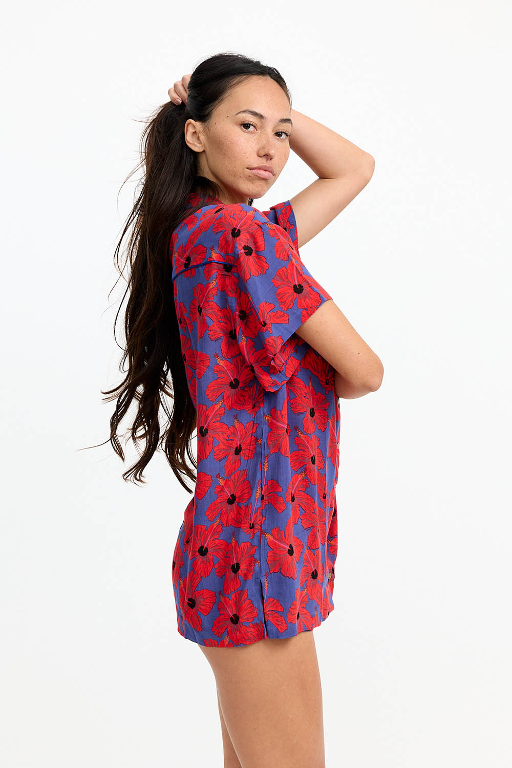 Benoa Swim Aloha Shirt Dress in Velzy