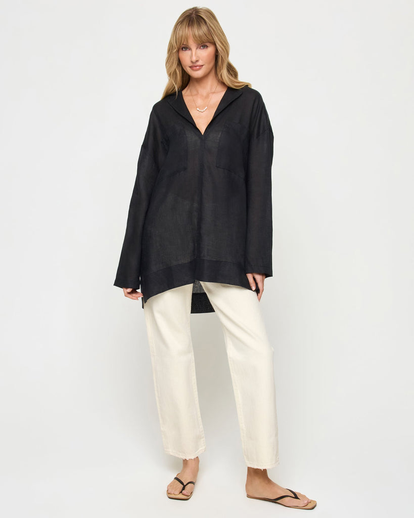 Black | Badge:New Arrival_#B2AC88_#ffffff' Black mini dress cover up