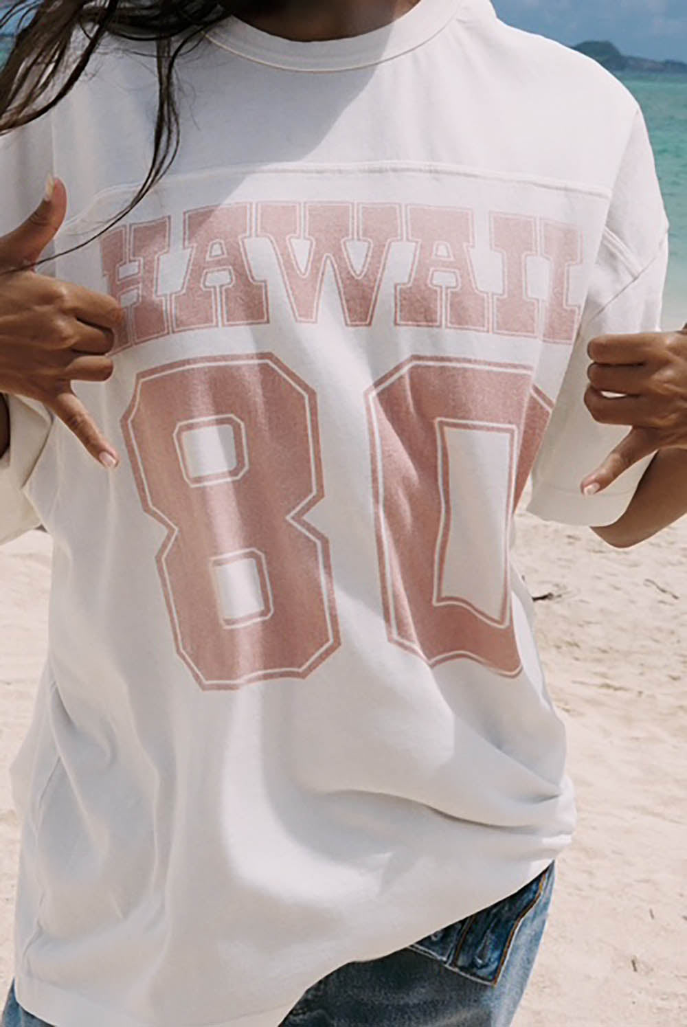Vintage for Peoples Hawai'i 80 Tee in Butter Off-White