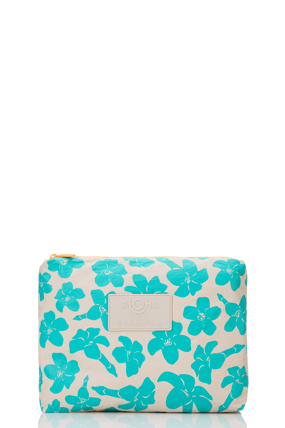 ALOHA Collection Mid Puakenikeni Buds Pouch in Blue Lagoon