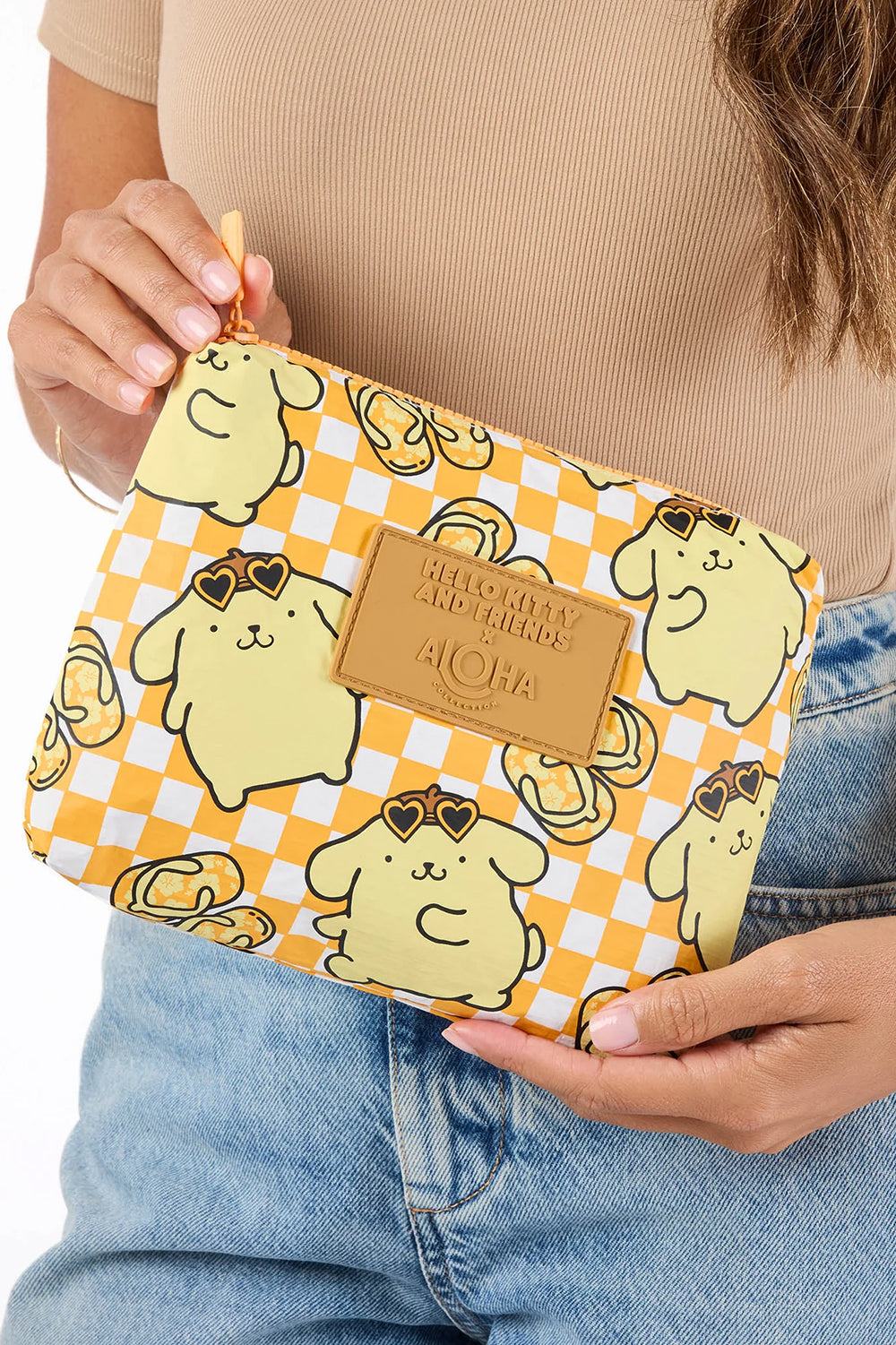 ALOHA Collection HELLO KITTY Pompompurin Check Small in Golden