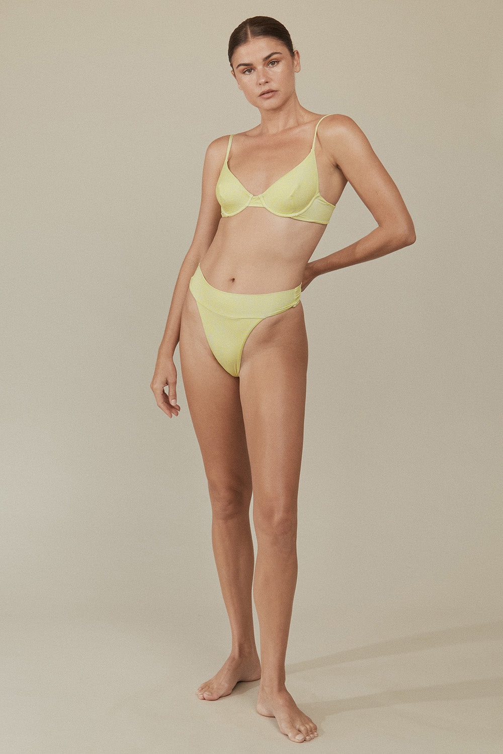 ACACIA Swimwear Mateo Lining Bottom in Pistachio Snake