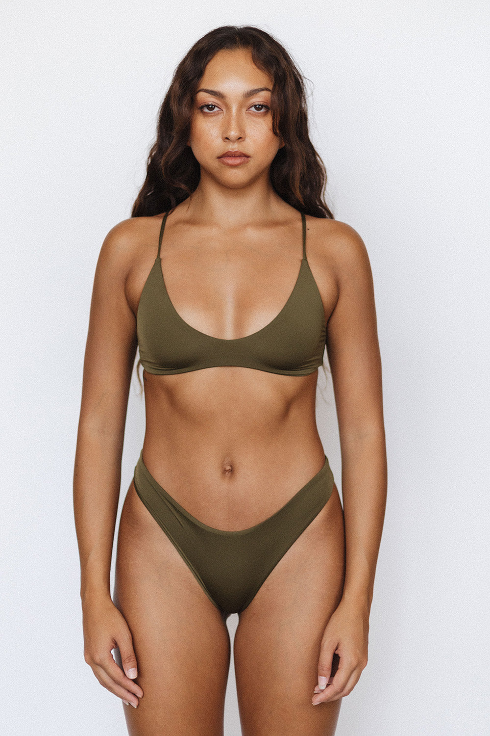 Mai Deluxe Everyday Top in Olive – Society Bikini Hawaii